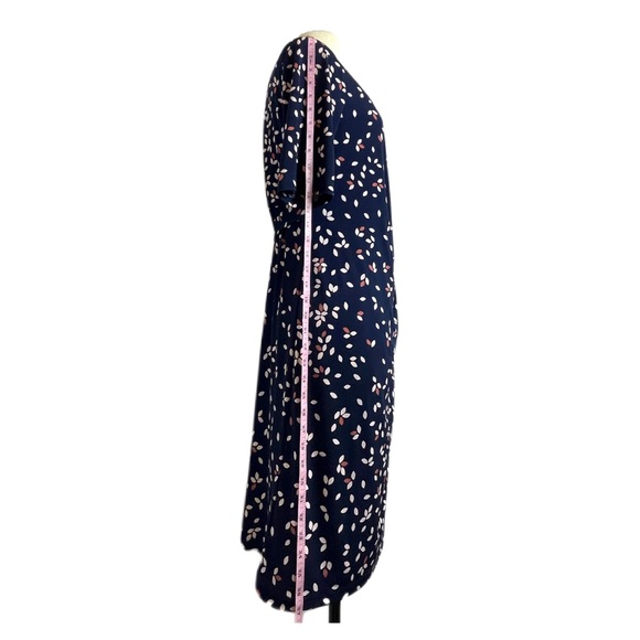 MOTHERHOOD Maternity Wrap Dress with Petal Patterns of Pink & Dark PeachㅣSz L - Picture 11 of 14